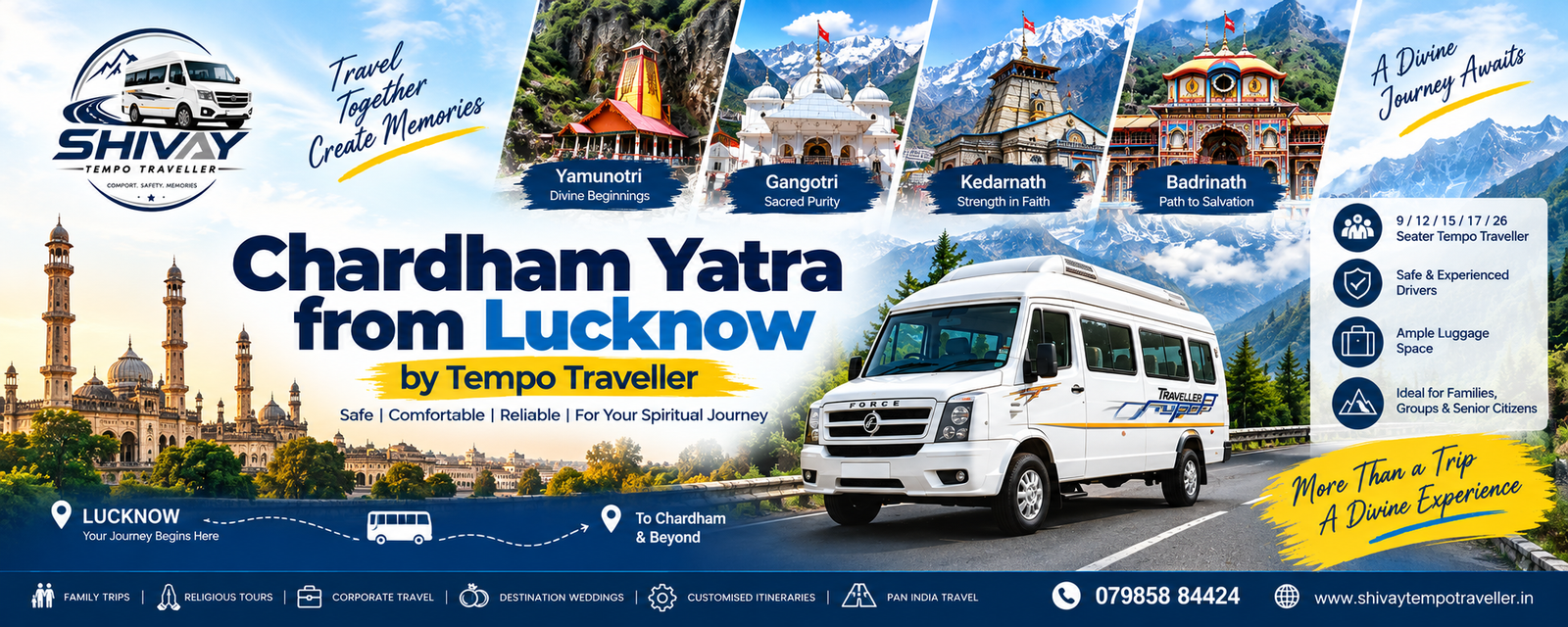 Chardham Yatra from Lucknow by Tempo Traveller: Route, Travel Tips & Booking Guide