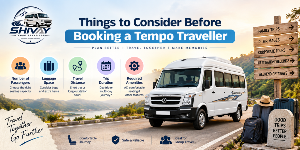 Things to consider before booking a Tempo Traveller in Lucknow for group and outstation travel